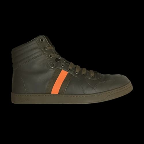 Gucci GG High Top 'Viaggio Collection - Military Green Fluo Orange'