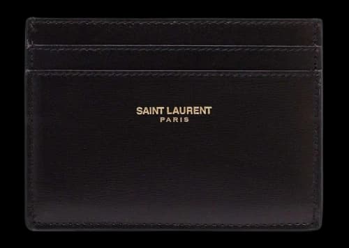 Saint Laurent Card Case in Smooth Leather Black