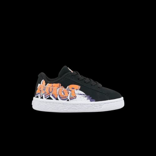 Puma Suede Street Art Infant 'Black Vibrant Orange'