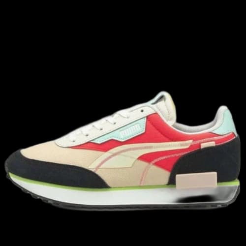 PUMA Unisex Future Rider Twofold Sd Running Shoes White/Black/Red