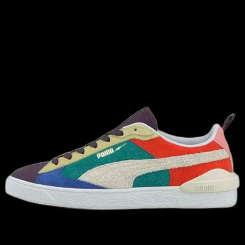 PUMA Suede Bloc Wtformstrip Leisure Board Shoes Purple/Blue/Green