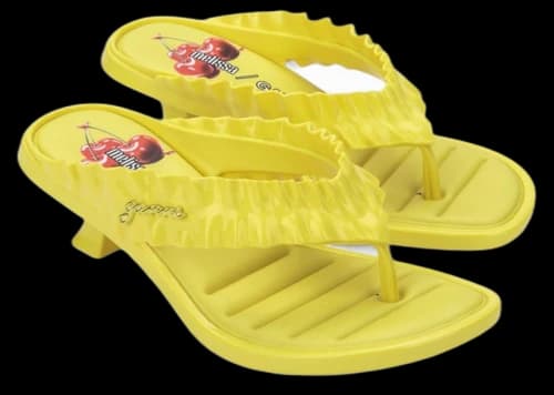 Melissa x Ganni Thong Kitten Heel Yellow (Women's)