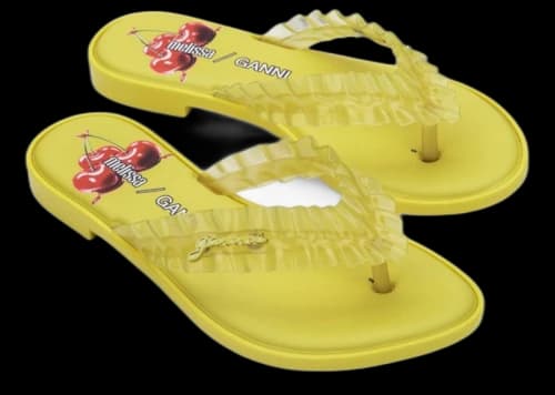 Melissa x Ganni Flip Flop Slim Yellow (Women's)