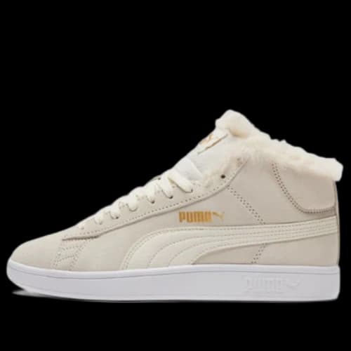 PUMA Smash V2 Mid-Top Sneakers Beige/White (Women's)