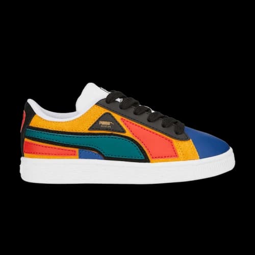 Puma Suede Little Kid 'Layers - Blazing Blue Varsity Green'