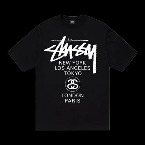 Stussy World Tour Tee Black (FW22)