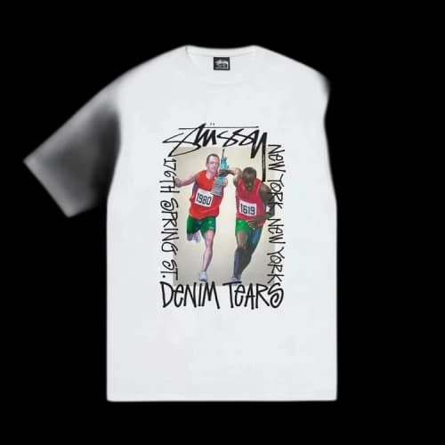 Stussy x Denim Tears Relay Tee 'White'