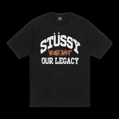 Stussy x Our Legacy Work Shop Collegiate Tee 'Black'