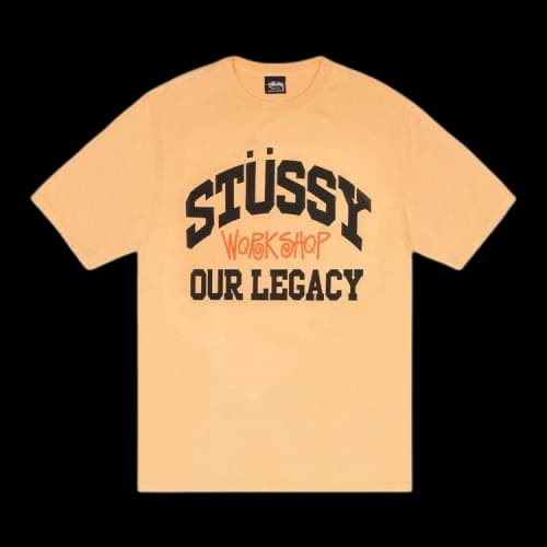 Stussy x Our Legacy Work Shop Collegiate Tee 'Peach'