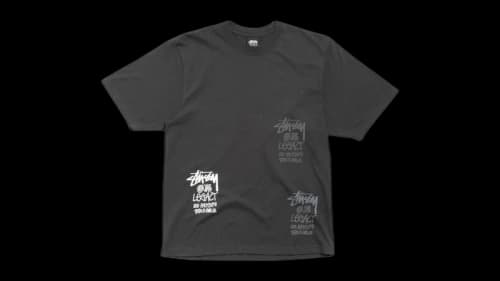 Stussy x Our Legacy Stamp Pigment Dyed Tee Faded Black