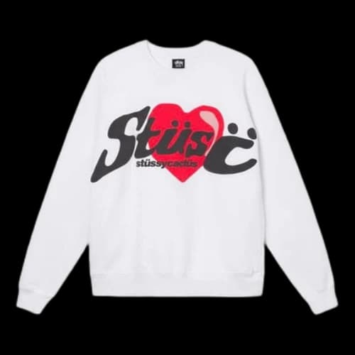 Stussy x CPFM Crossover Heart Love Pattern Alphabet Long Sleeves Unisex White