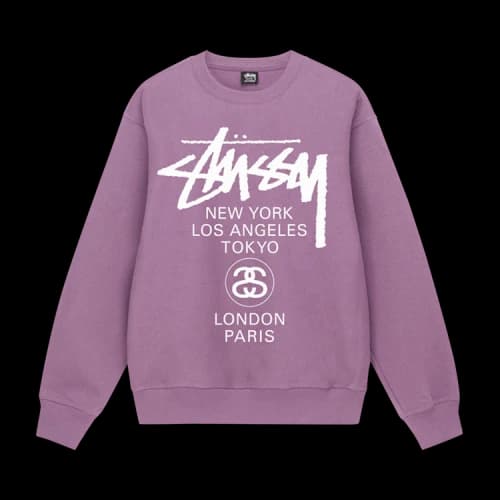 Stussy World Tour Crew 'Ash Heather'
