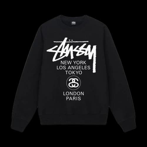 Stussy World Tour Crewneck Keylime