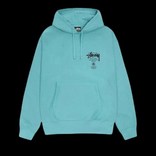 Stussy World Tour Hoodie 'Ocean'