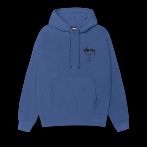 Stussy World Tour Hoodie 'Blue'