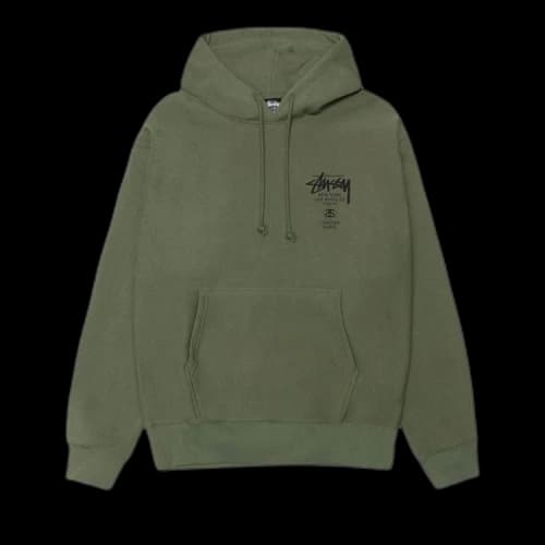 Stussy World Tour Hoodie 'Olive'