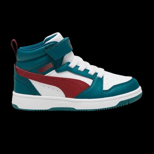 PUMA Rebound V6 Mid Little Kid 'Cold Green Intense Red'
