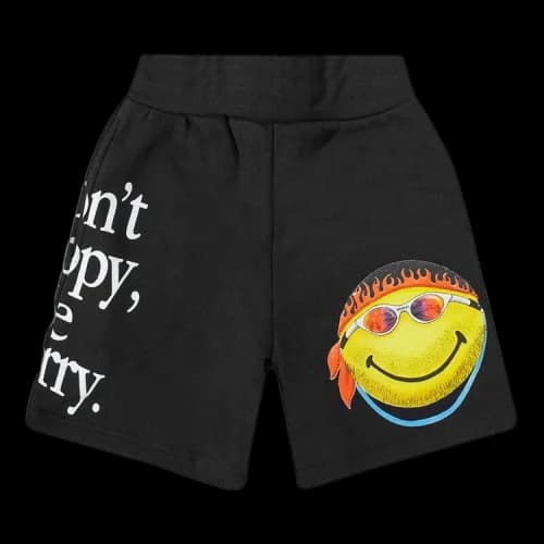 Market Smiley Don't Happy, Be Worry Sweatshorts 'Black'
