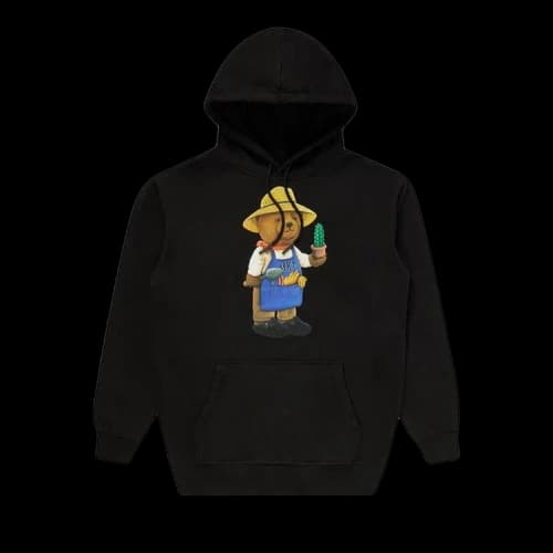 Market Botanical Bear Hoodie 'Vintage Black'