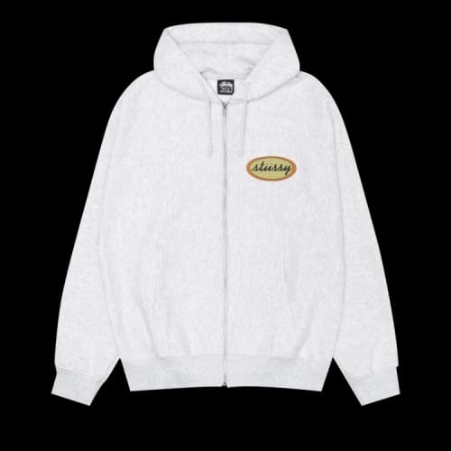 Stussy x Our Legacy Work Shop Oval Zip Hoodie 'Ash Heather'