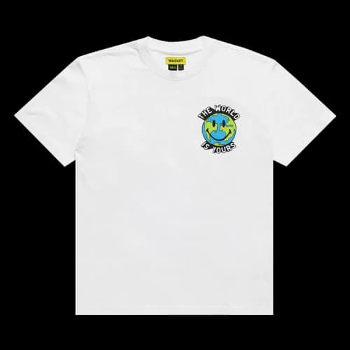 Market Smiley Peace And Harmony World T-Shirt 'White'