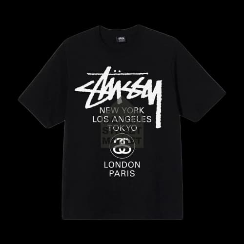 Stussy x Dover Street Market World Tour Tee 'Black'