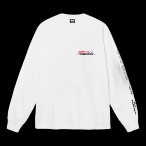 Stussy Unisex FW21 Move The Crowd Ls Printing Round-neck Sweateshirt White