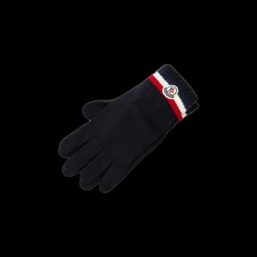 Moncler Logo Striped Gloves 'Blue'