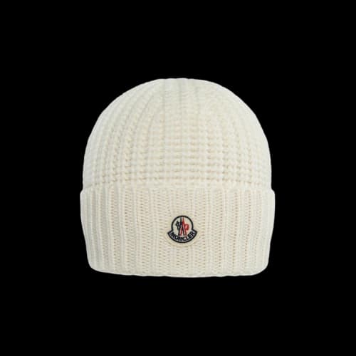 Moncler Logo Beanie 'White'