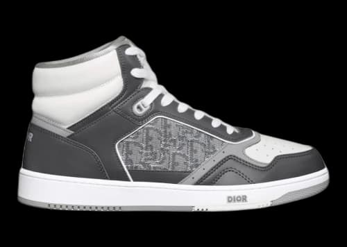Dior B27 High Anthracite White Dior Oblique Jacquard Ruthenium Metallic Threads