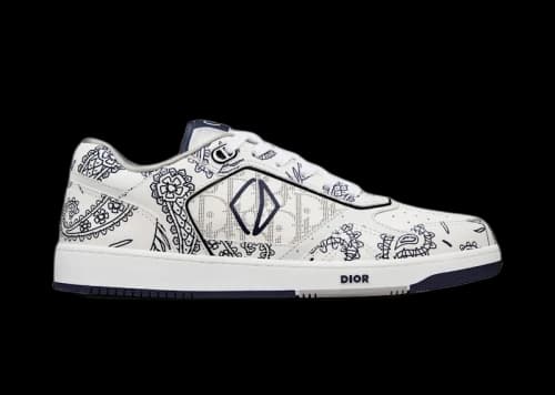 Dior B27 Low White Navy Blue CD Paisley White Dior Oblique