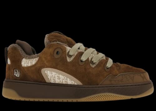 Dior B9S Skater ERL Brown Suede with Brown and Beige Dior Oblique Jacquard