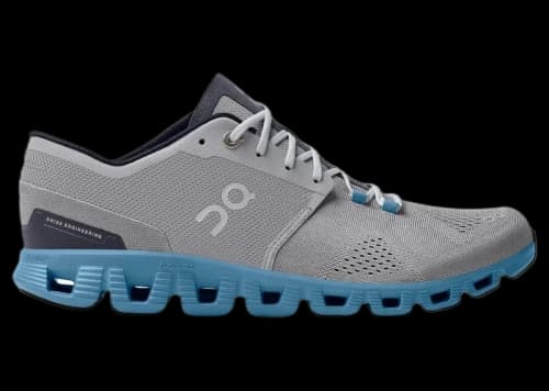 On Running Cloud X Alloy Grey Niagara Blue