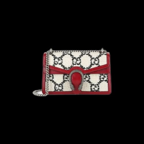 Gucci Dionysus Gg Tweed Shoulder Bag 'Red'