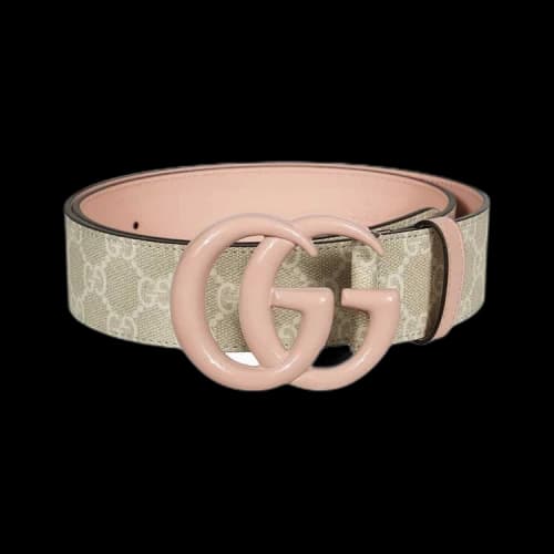Gucci GG Marmont Wide Belt 'Pink/Beige'