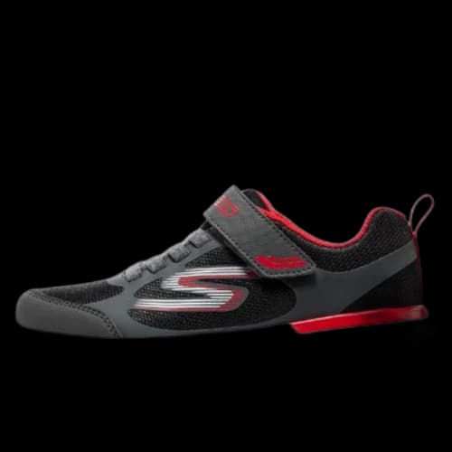 (GS) Skechers Go Run 400 V2 'Grey Red Black'
