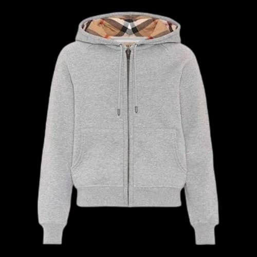 Burberry Zipper hooded Casual Jacket 'Gray' (Women's)