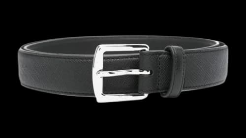 Polo Ralph Lauren Saffiano Leather Belt Black