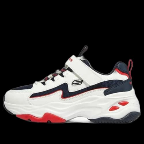 (GS) Skechers DLites 4.0 'White Navy Blue Red'
