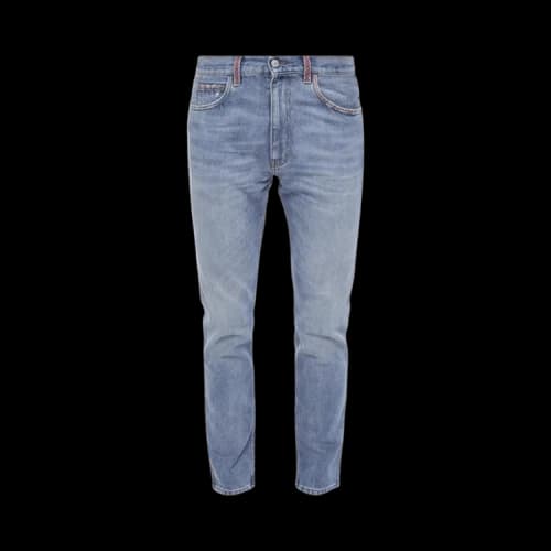 Gucci Slim Embroidered Bird Jeans 'Blue'