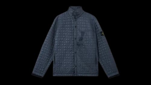 Stone Island Crinkle Reps Ny Quilted-TC Recycled Nylon 4100024 Jacket Ink Blue