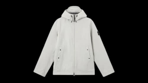Stone Island Soft Shell-R E.Dye Technology Primaloft 4100086 Jacket Pearl Grey
