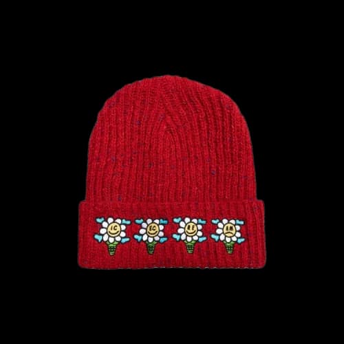 Icecream Speck Knit Hat 'Red'