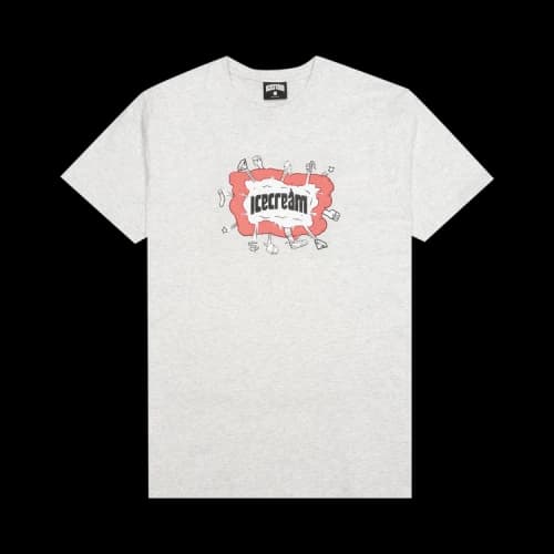 Icecream Fight Short-Sleeve Tee 'Light Heather Grey'
