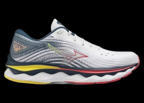 Mizuno Wave Sky 6 White Hibiscus (Women's)