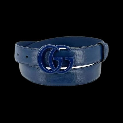 Gucci GG Marmont Thin Belt 'Blue'