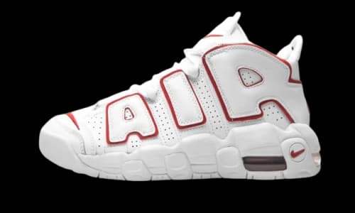 Nike Air More Uptempo White Varsity Red Outline (GS)