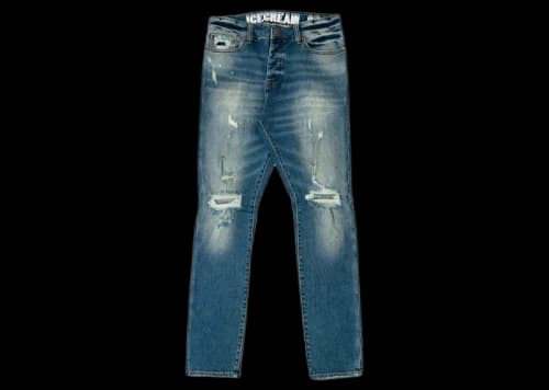 Icecream Ice Cream Cream Jeans Blue