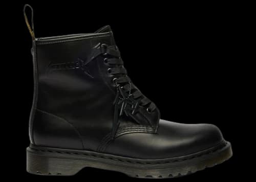 Dr. Martens 1460 8-Eye Smooth Leather Boot Metallica Tonal Logo Black
