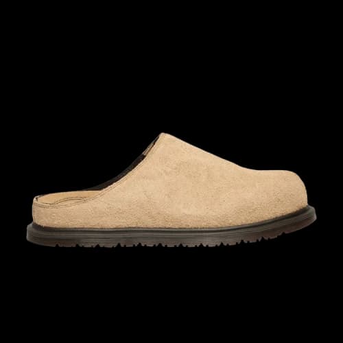 Dr. Martens San Hairy Suede Mules Savannah Tan